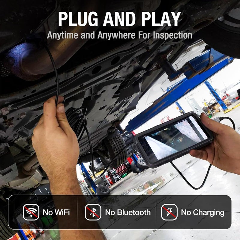 Teslong USB C Endoscope Camera with Light, Type-C Snake Borescope Camera with 8 LED Lights, 10FT Flexible Waterproof Inspection Cam, Fiber Optic Scope Compatible with iPhone 15/16/17, Android Phone - Image 3